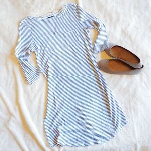 Gap Striped Casual Tee Dress